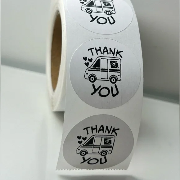 100 Thank You USPS Sticker, Thank You Sticker, Postal Mailbox Sticker - Picture 5 of 15